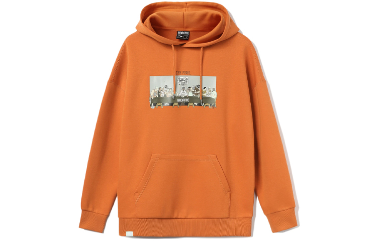 Li-Ning BADFIVE Pullover Hoodie Orange - AWDR417-3