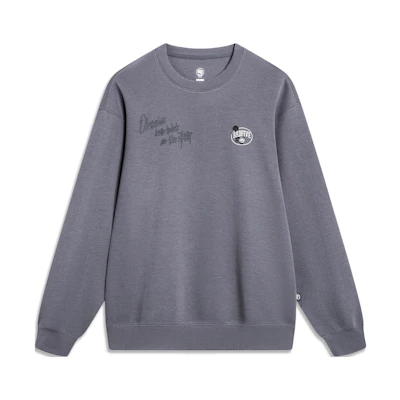 Li-Ning BADFIVE Pullover Letter Hoodie Smoked Gray AWDT463-9