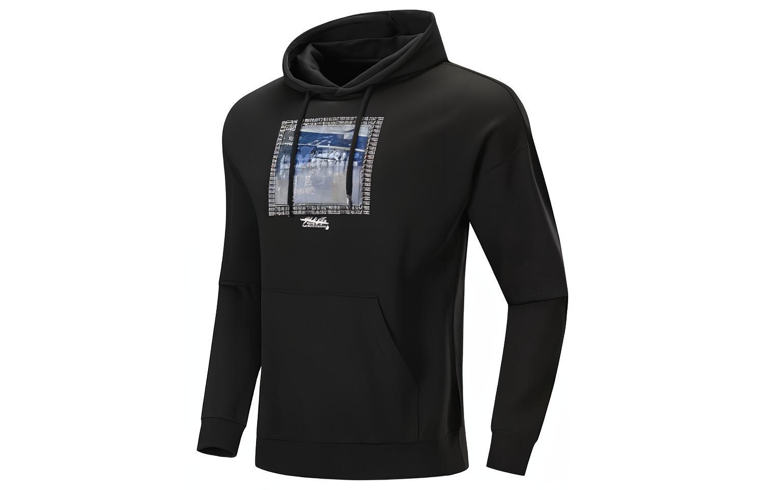 Li-Ning BADFIVE Pullover Printed Hoodie Black AWDP359-2