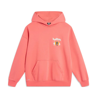Li-Ning BADFIVE Red Pullover Hoodie Casual Long Sleeve AWDT879-7