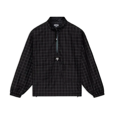 Li-Ning BADFIVE Reflective Plaid Letter Print Loose Fit Jacket Black AFDS363-2