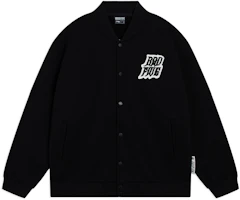 Li-Ning BADFIVE Retro Baseball Collar Fleece Warm Jacket Black AJDT043-6 Li-Ning BADFIVE Retro Baseball Collar Fleece Warm Jacket Black AJDT043-6