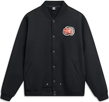 Li-Ning BADFIVE Retro Baseball Jacket Black Fleece Button-Up Style AJDU007-3 Li-Ning BADFIVE Retro Baseball Jacket Black Fleece Button-Up Style AJDU007-3