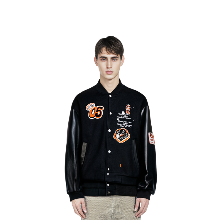 Sizing Li-Ning BADFIVE Series Black Polyester Button-Up Sports Jacket AJMU013-1