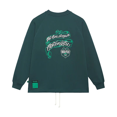 Li-Ning BADFIVE Sichuan-Inspired Pullover Hoodie Green Unisex Couple Style AWDSJ07-2