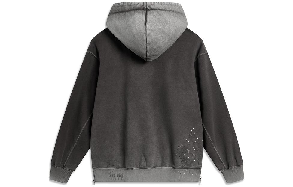 Lookbook Li-Ning BADFIVE Tie-Dye Pullover Hoodie Obsidian Gray AWDU097-1