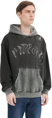 Li-Ning BADFIVE Tie-Dye Pullover Hoodie Obsidian Gray AWDU097-1 Shop Li-Ning BADFIVE Tie-Dye Pullover Hoodie Obsidian Gray AWDU097-1