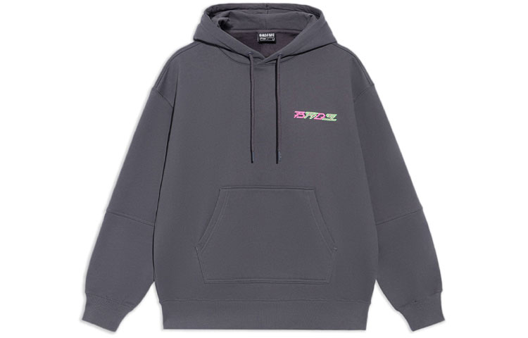 Li-Ning BADFIVE Tiger Walk Hoodie Grey Unisex Logo Print Pullover AWDS119-1