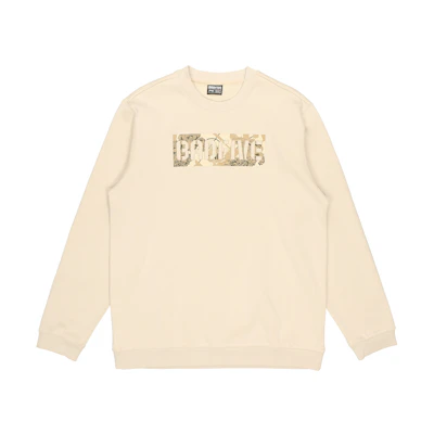 Li-Ning BADFIVE Unisex Fleece Sweatshirt Beige Casual Sportswear Couple Style AWDRB91-3