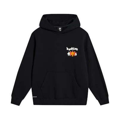 Li-Ning BADFIVE Unisex Oversized Fleece Hoodie Black AWDT879-6