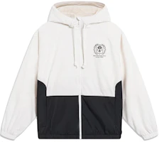 Li-Ning BADFIVE Windproof Hooded Jacket Off-White Black Colorblock. AFDT435-5 Li-Ning BADFIVE Windproof Hooded Jacket Off-White Black Colorblock. AFDT435-5