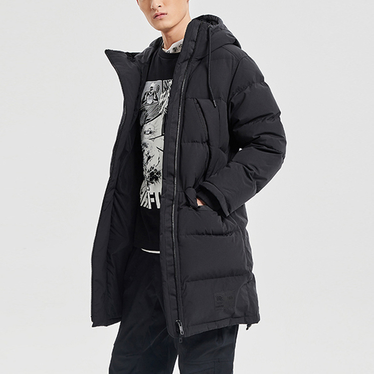 Details for Li-Ning BADFIVE Winter Black Hoody Down Jacket for Basketball AYMQ103-3