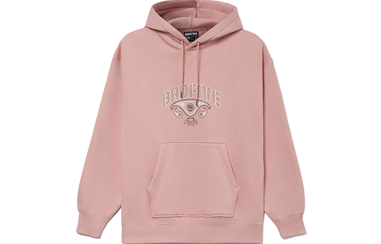 Li-Ning BADFIVE Winter Paisley Print Fleece Sweatshirt Unisex - Misty Rose Pink AWDR771-2