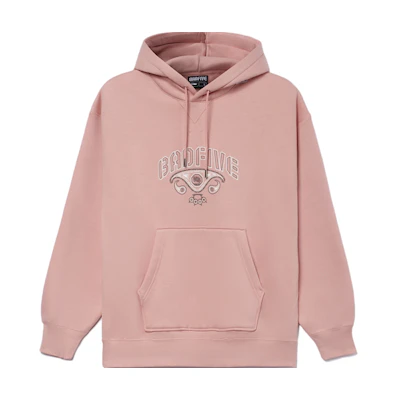 Li-Ning BADFIVE Winter Paisley Print Fleece Sweatshirt Unisex - Misty Rose Pink AWDR771-2