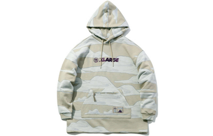 Li-Ning BADFIVE XLARGE Collab Pullover Hoodie Beige Khaki AWEP025-2