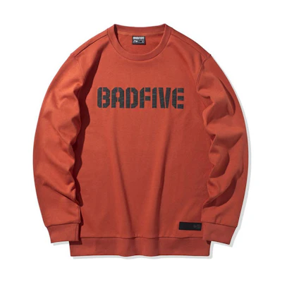 Li-Ning BADFIVE Year of the Ox Knit Crewneck Sweatshirt Caramel Brown AWDQ091-5