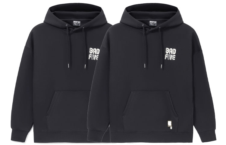 Li-Ning BADFIVE Year of Tiger Limited Hoodie Black Unisex Loose Fit AWDS131-4