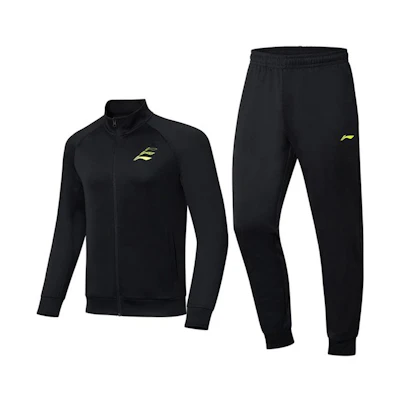 Li-Ning Badminton Jacket Set Black - Training Athletic Wear for All Seasons AWER005-2