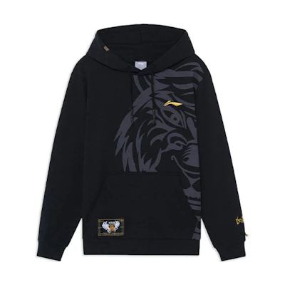 Li-Ning Badminton Loose Fit Pullover Hoodie Black AWDS529-2