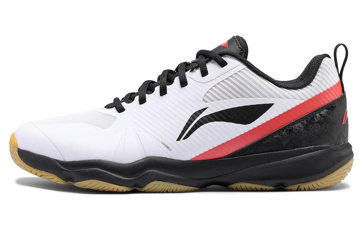 Buy 李宁羽毛球鞋 低帮 '白黑红' AYTS057-2