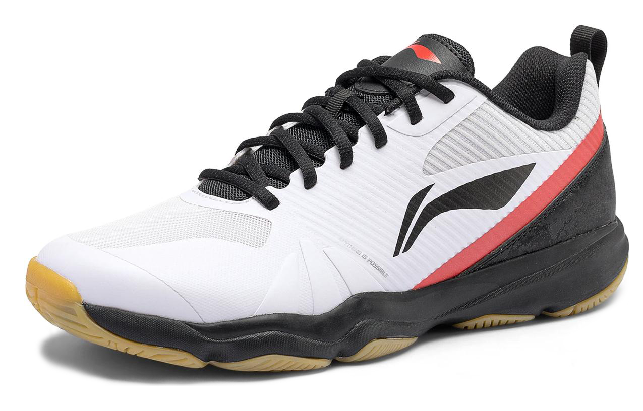 Lookbook 李宁羽毛球鞋 低帮 '白黑红' AYTS057-2