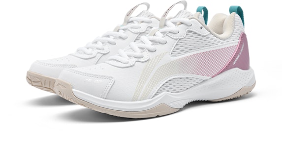 LiNing李寧 減震防滑耐磨 低筒 羽毛球鞋 男女同款 白粉 Lookbook LiNing李寧 減震防滑耐磨 低筒 羽毛球鞋 男女同款 白粉