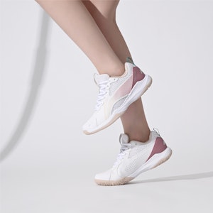 LiNing李寧 減震防滑耐磨 低筒 羽毛球鞋 男女同款 白粉 2