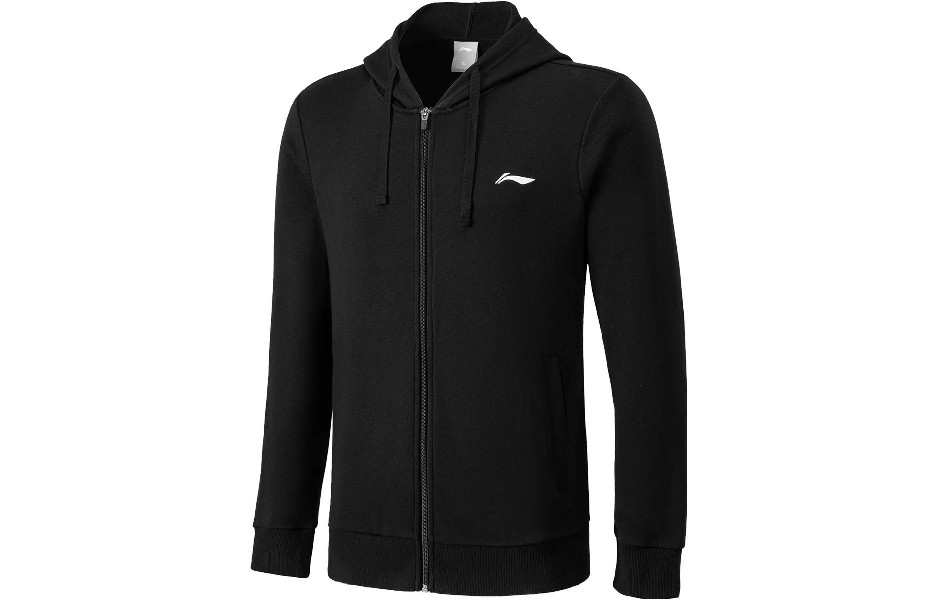 Li-Ning Badminton Series Black Hoodie with Logo AWDQC49-1