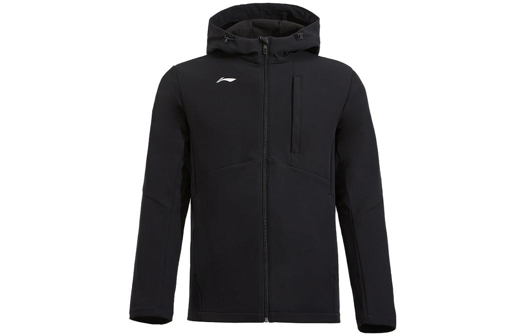 Li-Ning Badminton Series Black Water-Resistant Hooded Jacket AFDT907-1