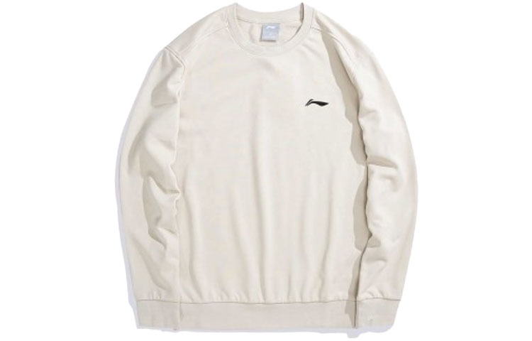 Li-Ning Badminton Series Embroidered Logo Oversized Crewneck Sweatshirt Yellow/Grey AWDRC69-4