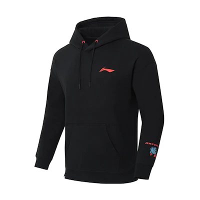 Li-Ning Badminton Series Logo Print Zip Hoodie Black AWDSE93-1