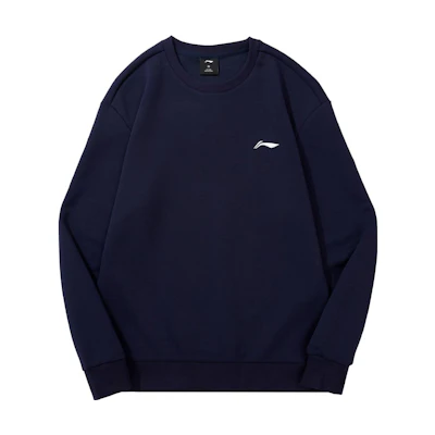 Li-Ning Badminton Series Navy Pullover Sweatshirt - Autumn Sportswear AWDTD81-4