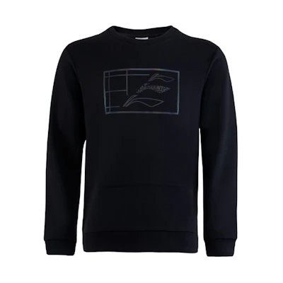 Li-Ning Badminton Series Printed Crewneck Sweatshirt - Black AWDR809-2