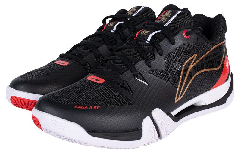 Order 李寧バドミントンシューズ 黒赤 (Lining Badminton Shoes Black Red) AYZU001-3