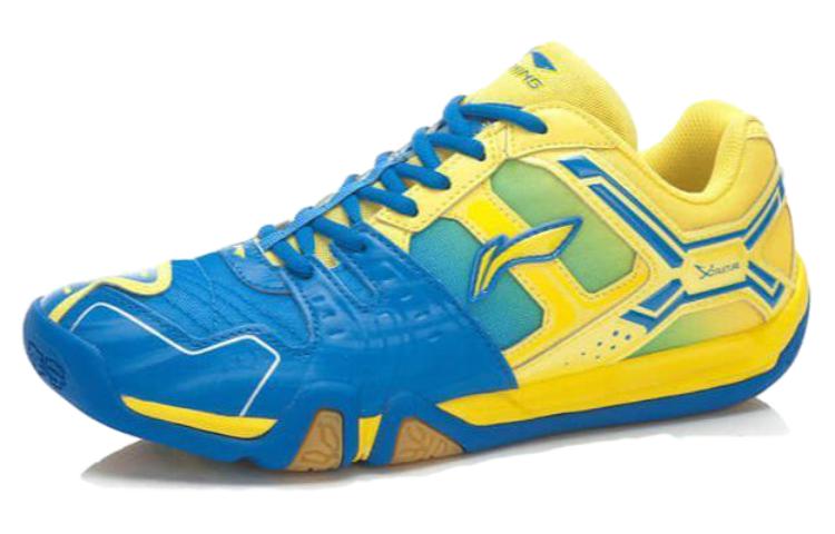 Lookbook 李寧バドミントンシューズ 黄青 (Lining Badminton Shoes Yellow-Blue) AYTK007-2