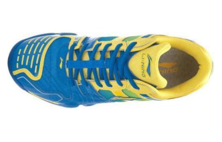 Shop 李寧バドミントンシューズ 黄青 (Lining Badminton Shoes Yellow-Blue) AYTK007-2
