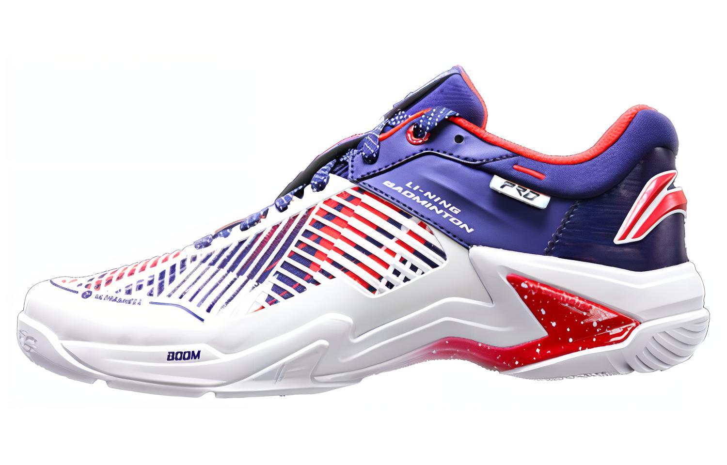 Buy 李宁羽毛球鞋低帮款 &#x27;白蓝&#x27; AYAT009-3