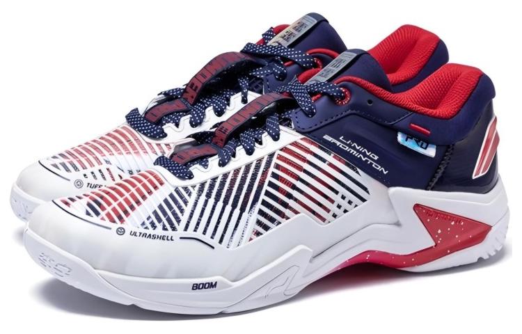 Lookbook 李宁羽毛球鞋低帮款 &#x27;白蓝&#x27; AYAT009-3