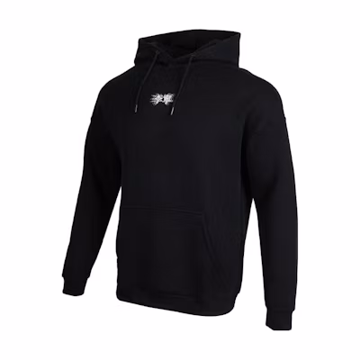 Li-Ning Basic Solid Color Printed Hoodie Black - Sportswear Collection AWDSB21-3