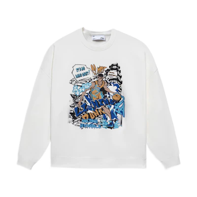 Li-Ning Basketball Culture Graphic Pullover Hoodie Unisex White AWDS555-1