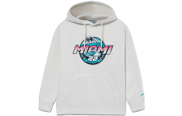 Li-Ning Basketball Fleece Pullover Hoodie Unisex White AWDR707-3