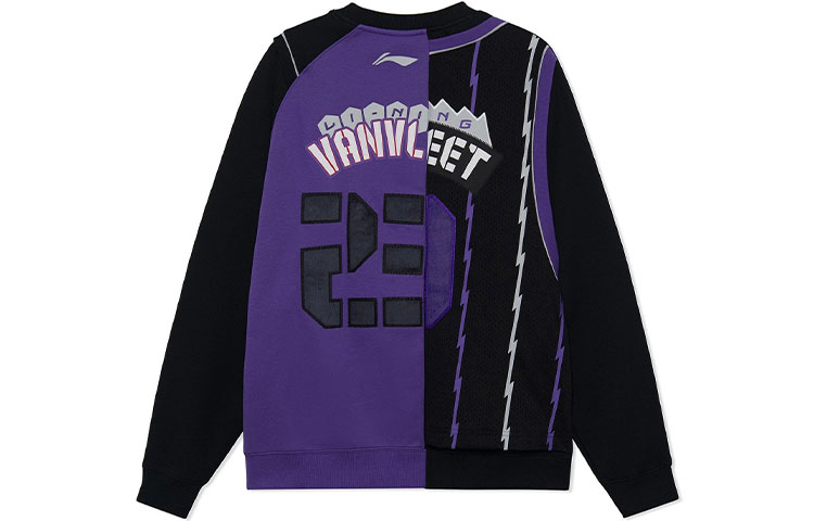 Li-Ning Basketball Fleece Pullover Sweatshirt Unisex Black AWDRH51-1