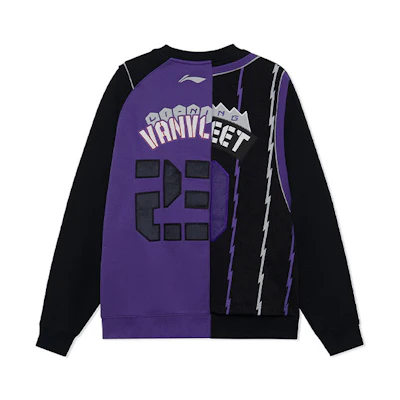Li-Ning Basketball Fleece Pullover Sweatshirt Unisex Black AWDRH51-1