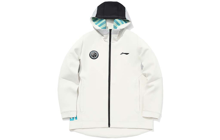 Li-Ning Basketball Full-Zip Hoodie Jacket - Cloud White AWDQ789-1