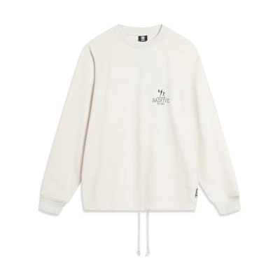 Li-Ning Basketball Graphic Crewneck Sweatshirt Unisex Light Gray AWDTC87-3