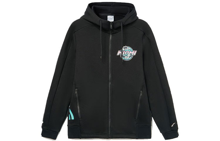 Li-Ning Basketball Graphic Print Long Sleeve Sweatshirt - Black AWDR715-1