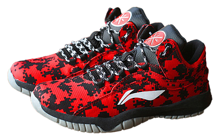 Lookbook 李宁篮球鞋高帮款 '红黑' ABPK011-3