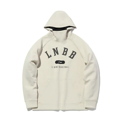 Li-Ning Basketball Hoodie Beige Letter Print Pullover Sportswear AWDQ583-4