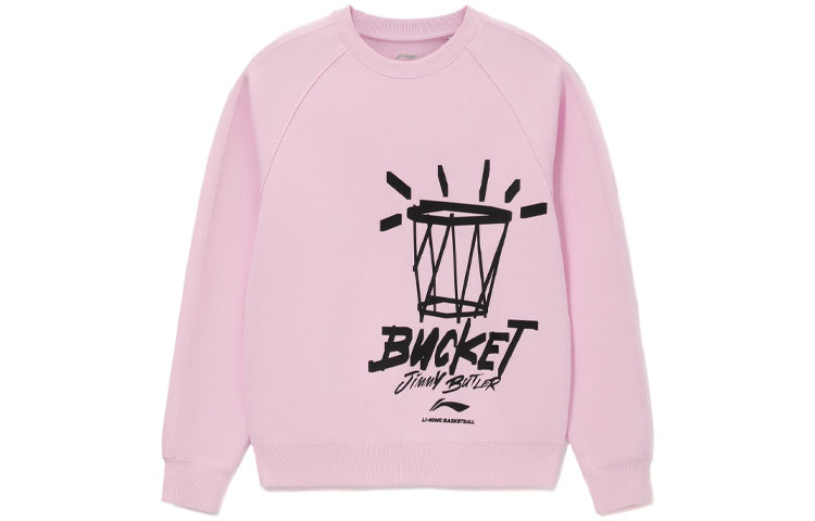 Li-Ning Basketball Letter Print Pullover Hoodie Pink () AWDS101-2