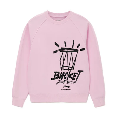 Li-Ning Basketball Letter Print Pullover Hoodie Pink () AWDS101-2